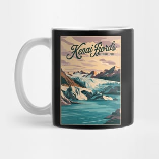 Retro Kenai Fjords National Park Mug